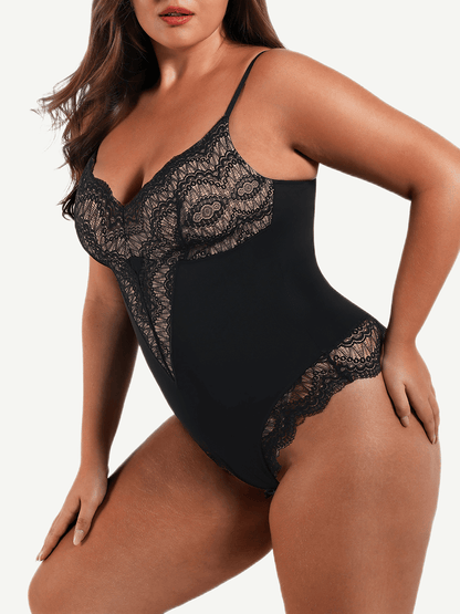 Wholesale Ultra-Versatile Lace Bodysuit for Women - Tummy Control, Low-Back Design