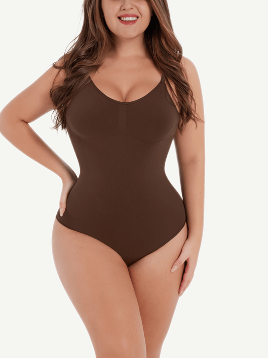 Wholesale Sculpting Open-Back Thong Bodysuit - Seamless Tummy Control & Back Support