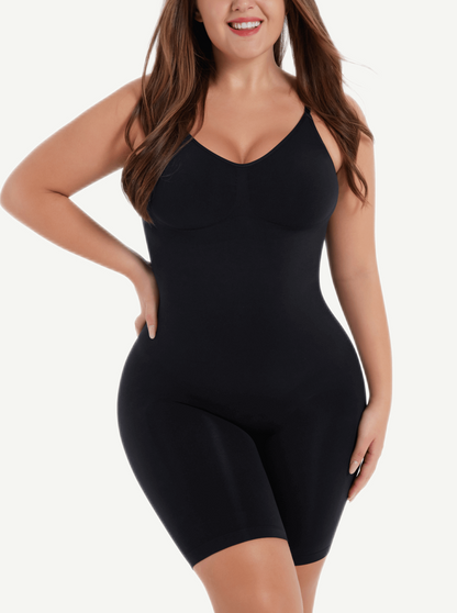 Wholesale Sculpting Seamless Open-Back Boxer with Built-in Chest Support - Shapewear for Women