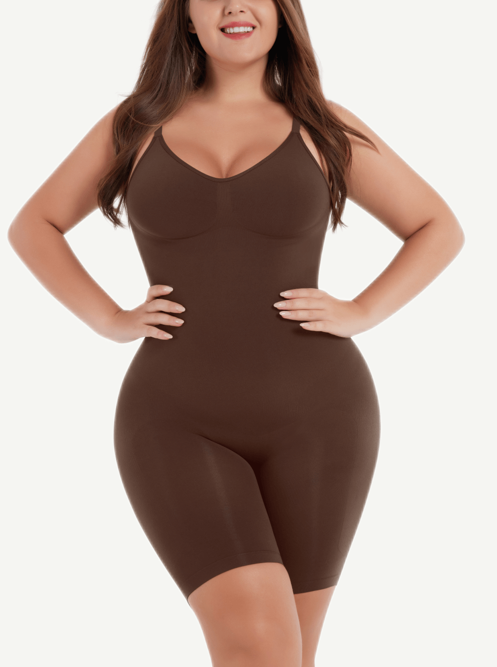 Wholesale Sculpting Seamless Open-Back Boxer with Built-in Chest Support - Shapewear for Women