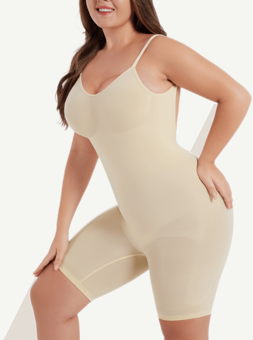 Wholesale Sculpting Seamless Open-Back Boxer with Built-in Chest Support - Shapewear for Women