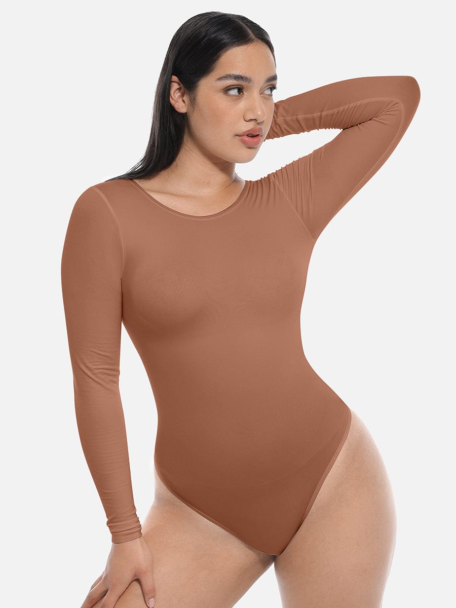 Women's Wholesale Long Sleeve Seamless Corset Bodysuit - Slimming Tummy Control Shapewear
