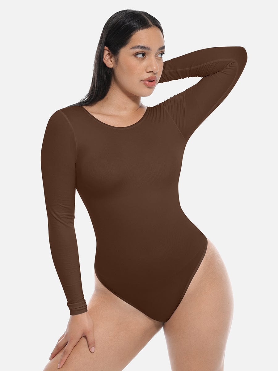 Women's Wholesale Long Sleeve Seamless Corset Bodysuit - Slimming Tummy Control Shapewear