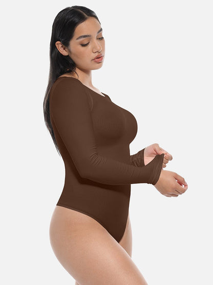 Women's Wholesale Long Sleeve Seamless Corset Bodysuit - Slimming Tummy Control Shapewear
