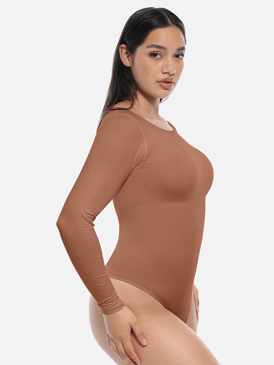 Women's Wholesale Long Sleeve Seamless Corset Bodysuit - Slimming Tummy Control Shapewear