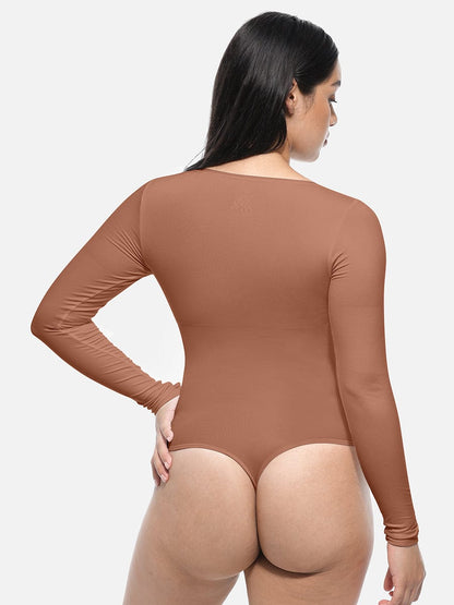 Women's Wholesale Long Sleeve Seamless Corset Bodysuit - Slimming Tummy Control Shapewear