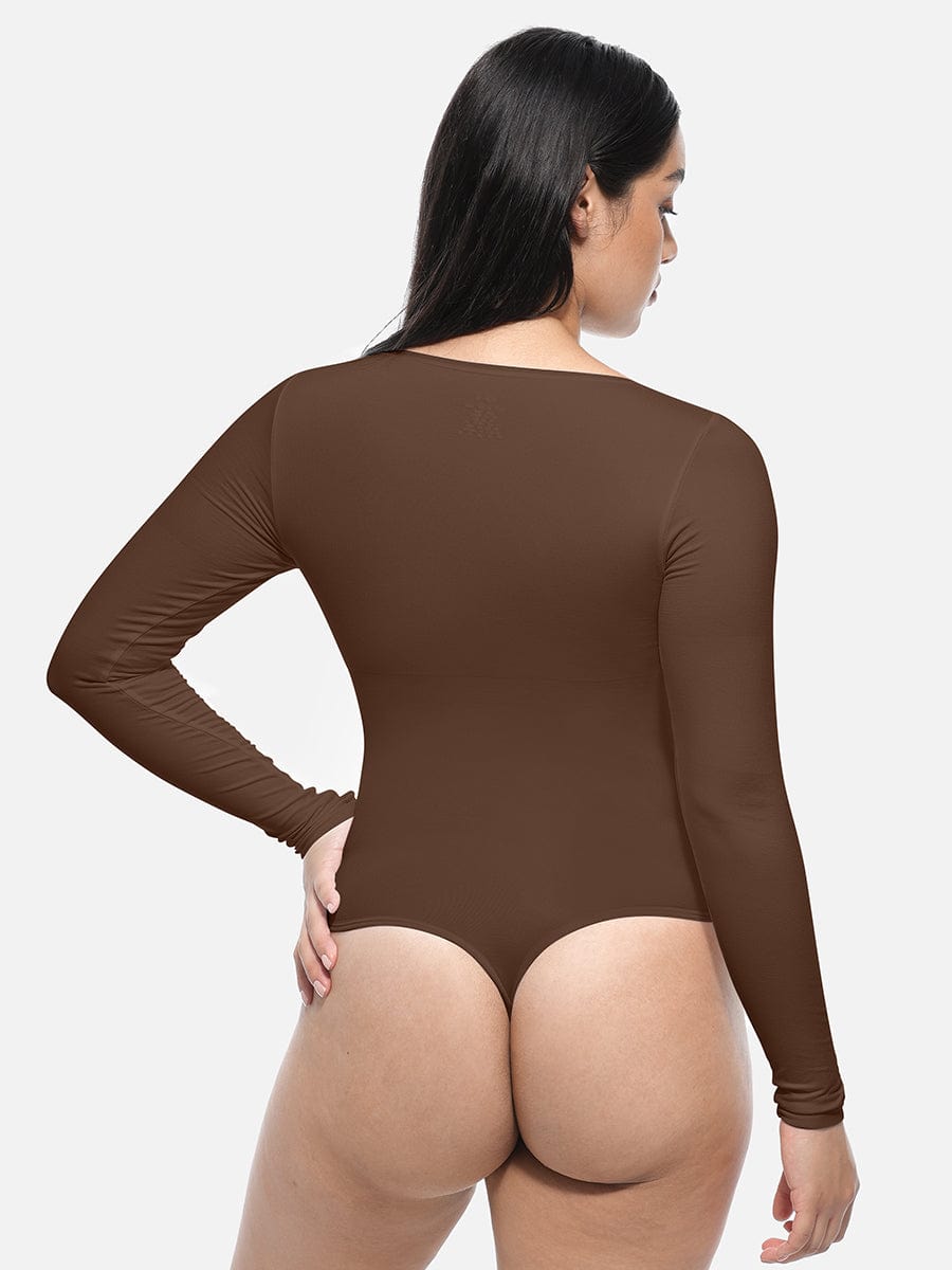 Women's Wholesale Long Sleeve Seamless Corset Bodysuit - Slimming Tummy Control Shapewear