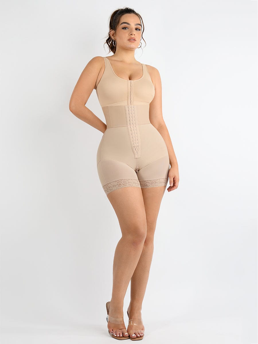 Wholesale High-Waisted Elastic Body Butt Lifter with 3 Bones and Triple-Breasted Design