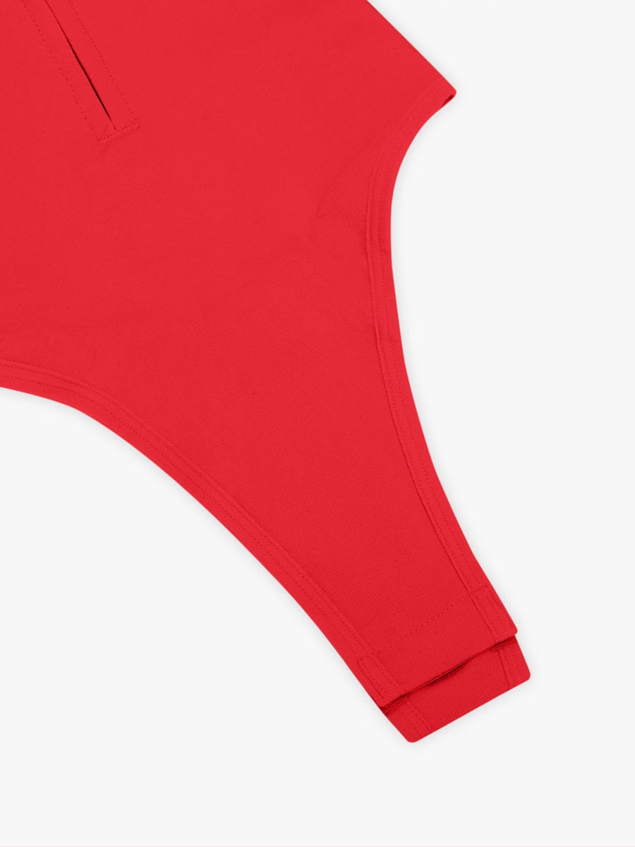 Wholesale Seamless Plunge Bodysuit with Inner Chest Support & Built-in Bra Features