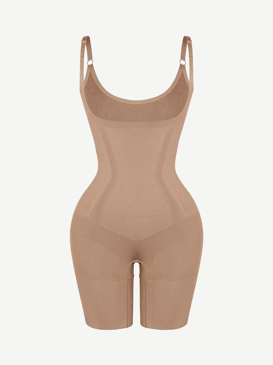 Wholesale Seamless Open-Bust Mid-Thigh Bodysuit - Ultimate Abdomen Flattening & Butt Lifting Shapewear