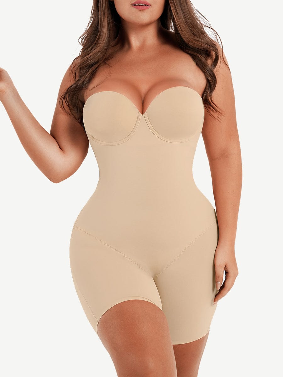 Dream Figure Bodysuit: Wholesale Back Smoothing Underwire Strapless Push-Up Bra for Special Occasions