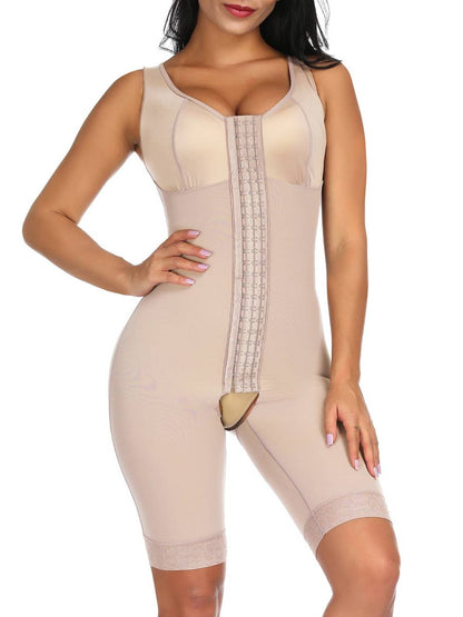 Wholesale Plus Size Sculpting Bodysuit - Ultimate Stretch, Crotchless Design with Adjustable Hooks