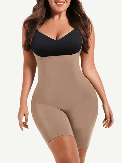Wholesale Seamless Open-Bust Mid-Thigh Bodysuit - Ultimate Abdomen Flattening & Butt Lifting Shapewear