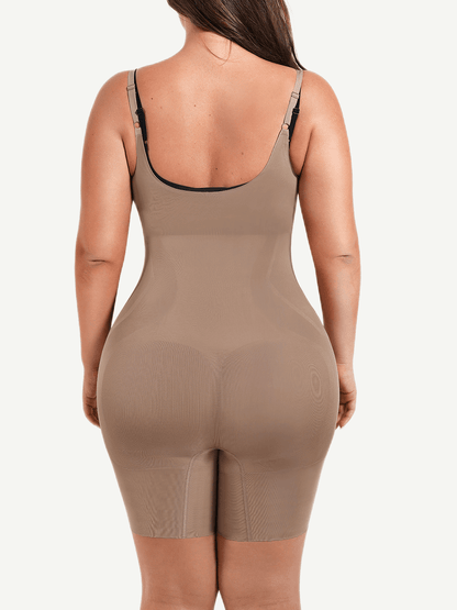 Wholesale Seamless Open-Bust Mid-Thigh Bodysuit - Ultimate Abdomen Flattening & Butt Lifting Shapewear