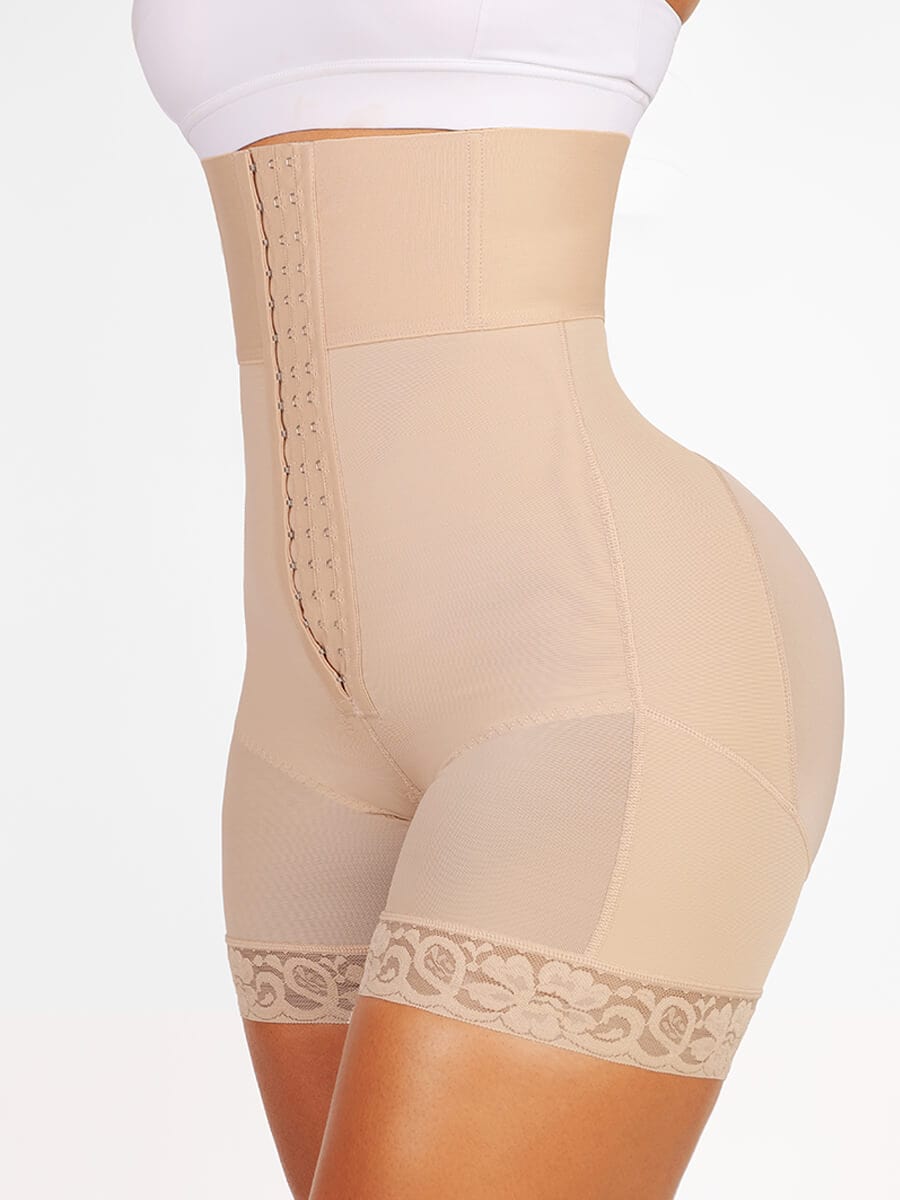 Wholesale High-Waisted Elastic Body Butt Lifter with 3 Bones and Triple-Breasted Design