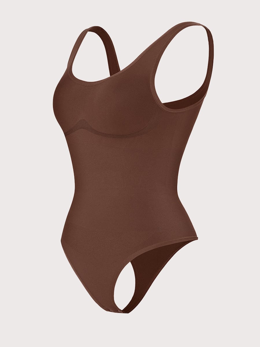 Wholesale Eco-friendly Seamless Bodysuit with Belly Control & Thong Back