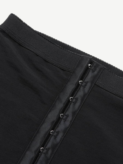 Wholesale Queen Size High Waist Post-surgical Slimming Shorts Lace Hemline Hooks