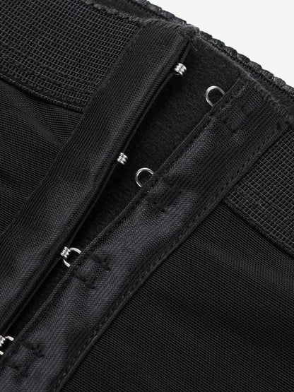 Wholesale Queen Size High Waist Post-surgical Slimming Shorts Lace Hemline Hooks