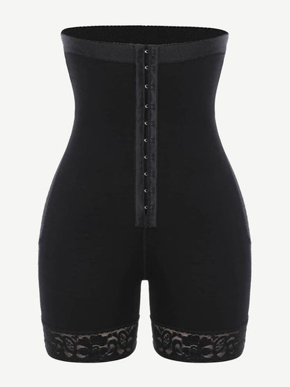 Wholesale Queen Size High Waist Post-surgical Slimming Shorts Lace Hemline Hooks