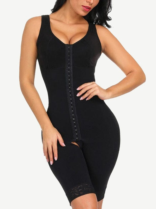Wholesale Plus Size Sculpting Bodysuit - Ultimate Stretch, Crotchless Design with Adjustable Hooks