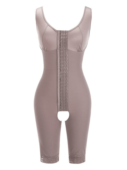 Wholesale Plus Size Sculpting Bodysuit - Ultimate Stretch, Crotchless Design with Adjustable Hooks