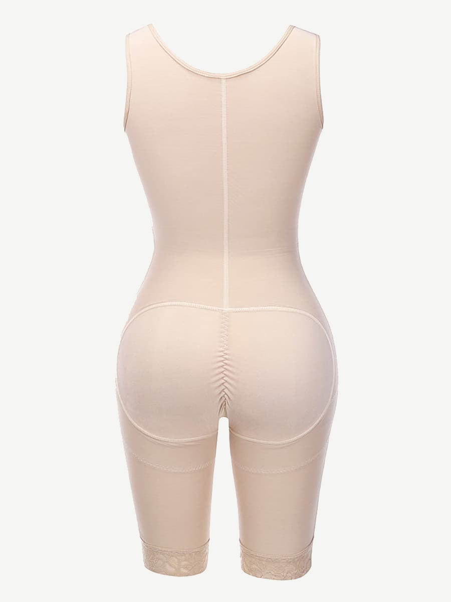 Wholesale Plus Size Sculpting Bodysuit - Ultimate Stretch, Crotchless Design with Adjustable Hooks