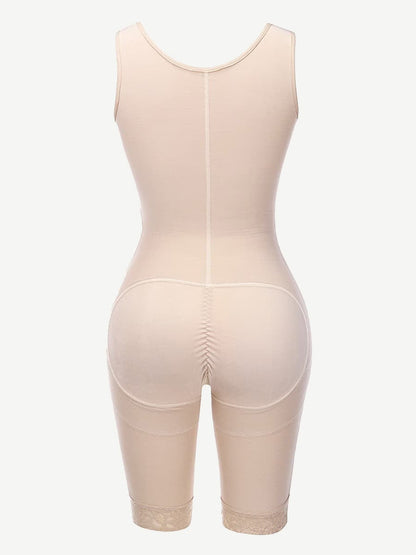 Wholesale Plus Size Sculpting Bodysuit - Ultimate Stretch, Crotchless Design with Adjustable Hooks