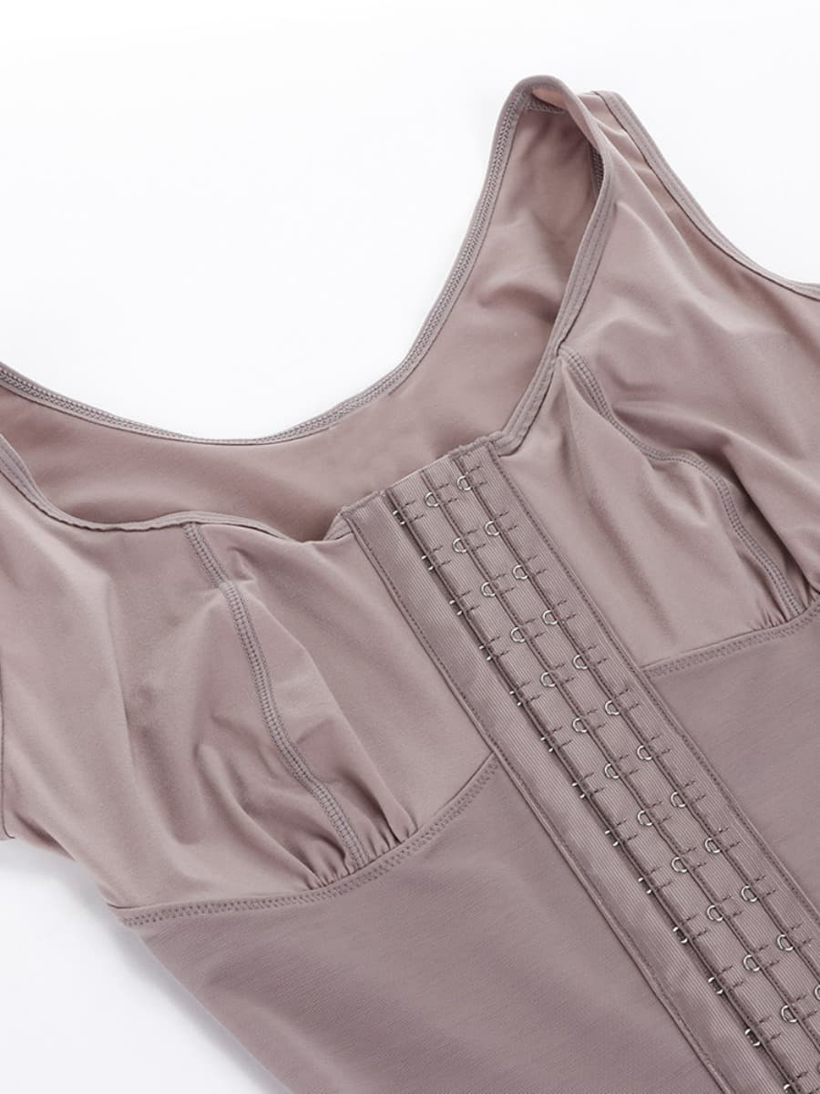 Wholesale Plus Size Sculpting Bodysuit - Ultimate Stretch, Crotchless Design with Adjustable Hooks