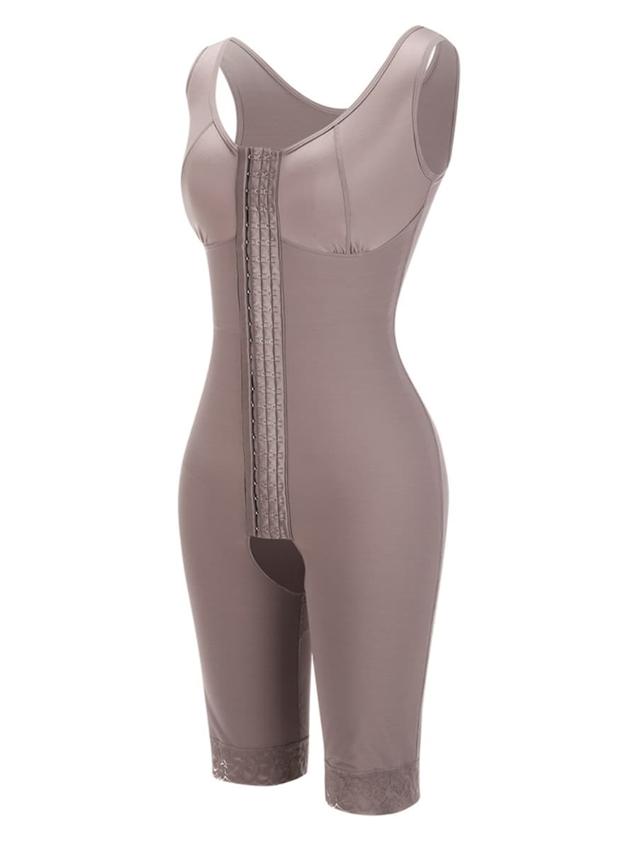 Wholesale Plus Size Sculpting Bodysuit - Ultimate Stretch, Crotchless Design with Adjustable Hooks