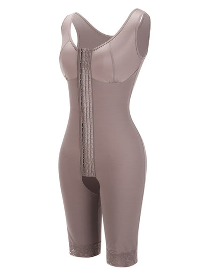 Wholesale Plus Size Sculpting Bodysuit - Ultimate Stretch, Crotchless Design with Adjustable Hooks