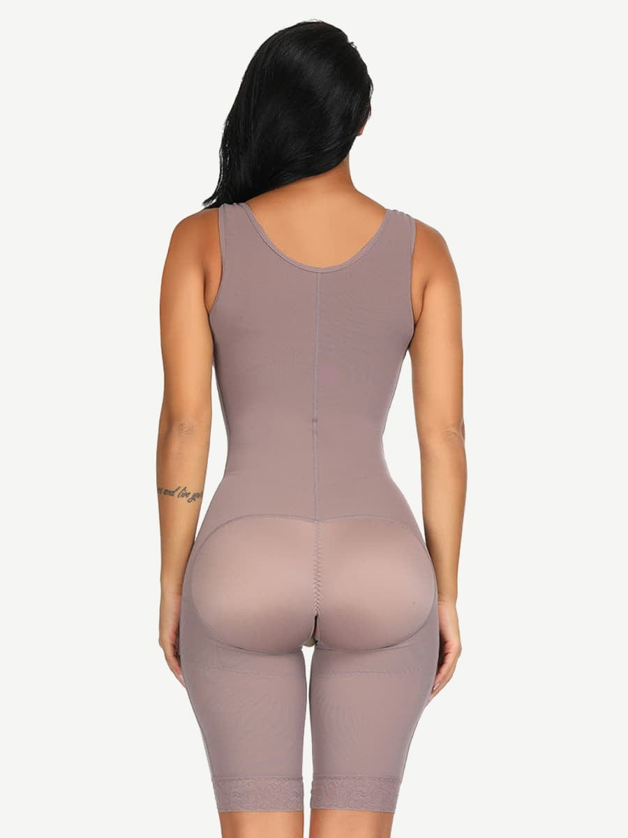 Wholesale Plus Size Sculpting Bodysuit - Ultimate Stretch, Crotchless Design with Adjustable Hooks
