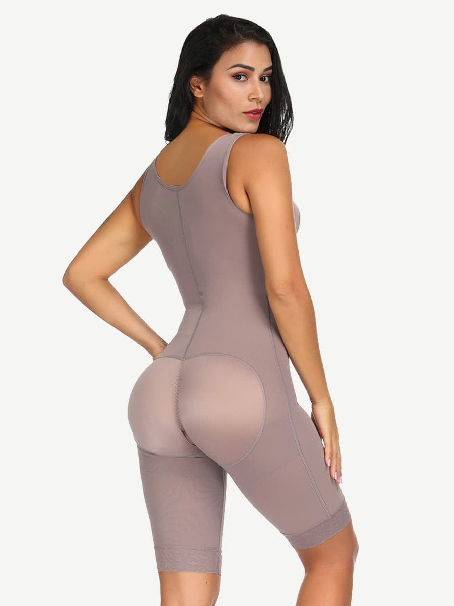 Wholesale Plus Size Sculpting Bodysuit - Ultimate Stretch, Crotchless Design with Adjustable Hooks